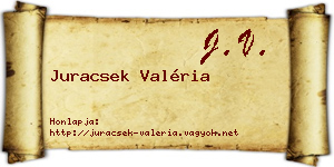 Juracsek Valéria névjegykártya