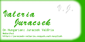 valeria juracsek business card
